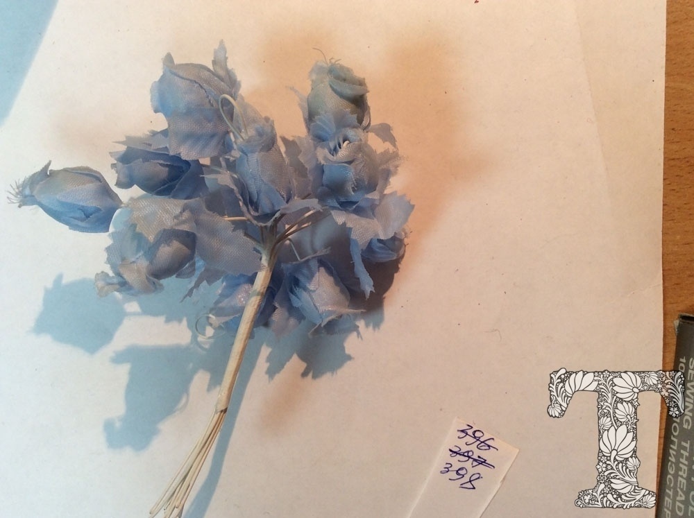 Букет цветы, голубой