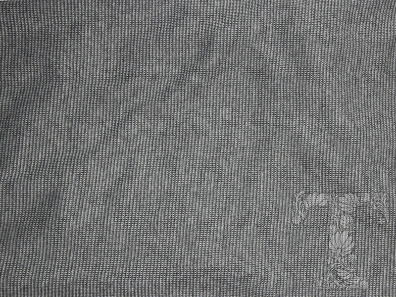 Трикотаж вязанный серый  двойной